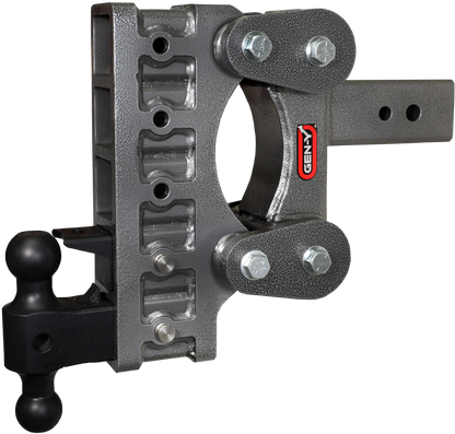 The Boss Torsion Flex 3 Inch Shank 9 Inch Drop 2.4K TW 21K Hitch & GH-061 Dual-Ball & GH-062 Pintle Lock Gen Y Hitch