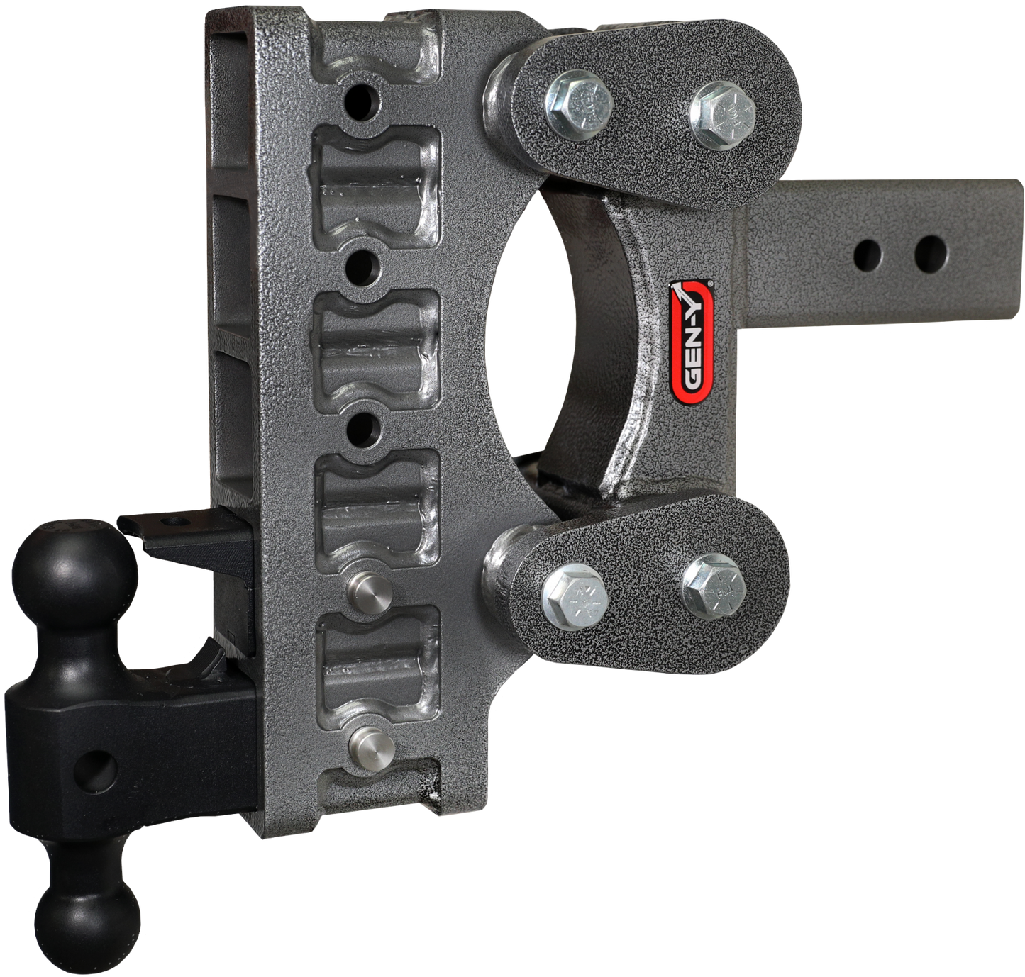 The Boss Torsion Flex 3 Inch Shank 9 Inch Drop 2.4K TW 21K Hitch & GH-061 Dual-Ball & GH-062 Pintle Lock Gen Y Hitch