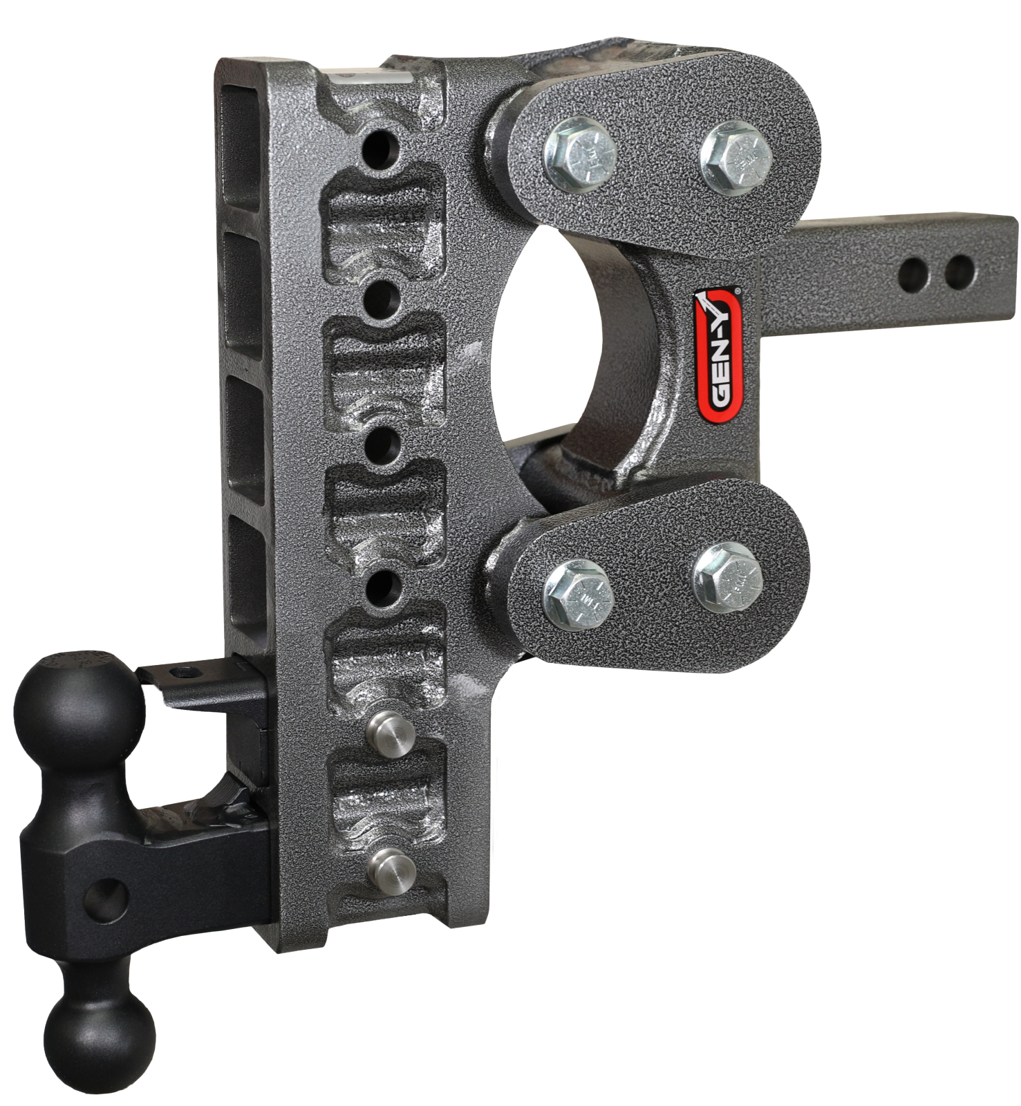 The Boss Torsion Flex 3 Inch Shank 12 Inch Drop 2.4K TW 21K Hitch & GH-061 Dual-Ball & GH-062 Pintle Lock Gen Y Hitch
