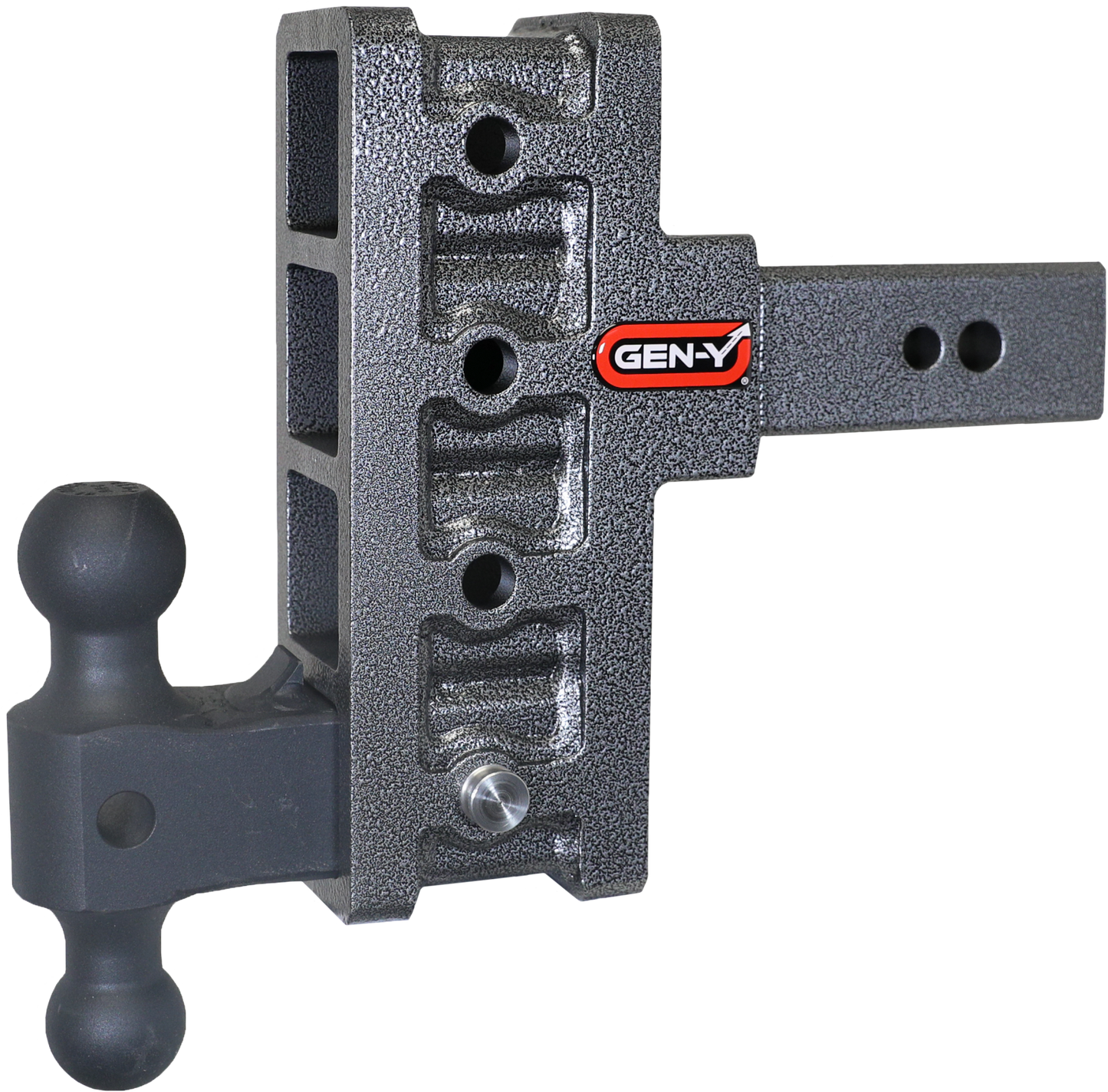 Mega Duty 2.5 Inch Offset Shank 3 Inch rise, 6 Inch Drop 3.5K TW 32K Hitch & GH-0161 Dual-Ball Gen Y Hitch