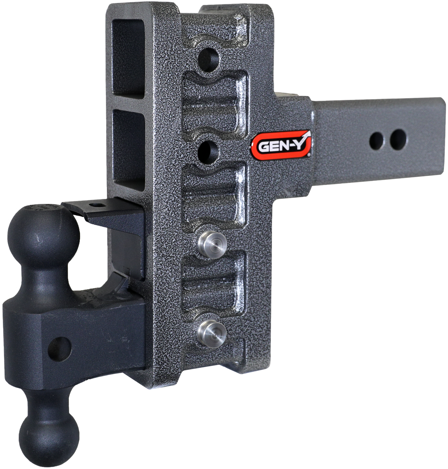 Mega Duty 3 Inch Offset Shank 3 Inch Rise, 6 Inch Drop 3.5K TW 32K Hitch & GH-0161 Dual-Ball & GH-0162 Pintle Lock Gen Y Hitch