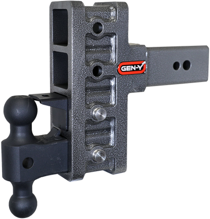 Mega Duty 3 Inch Offset Shank 3 Inch Rise, 6 Inch Drop 3.5K TW 32K Hitch & GH-0161 Dual-Ball & GH-0162 Pintle Lock Gen Y Hitch
