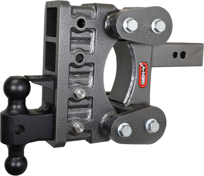 The Boss Torsion Flex 2.5 Inch Shank 6 Inch Drop 3.5K TW 32K Hitch & GH-0161 Dual-Ball & GH-0162 Pintle Lock Gen Y Hitch