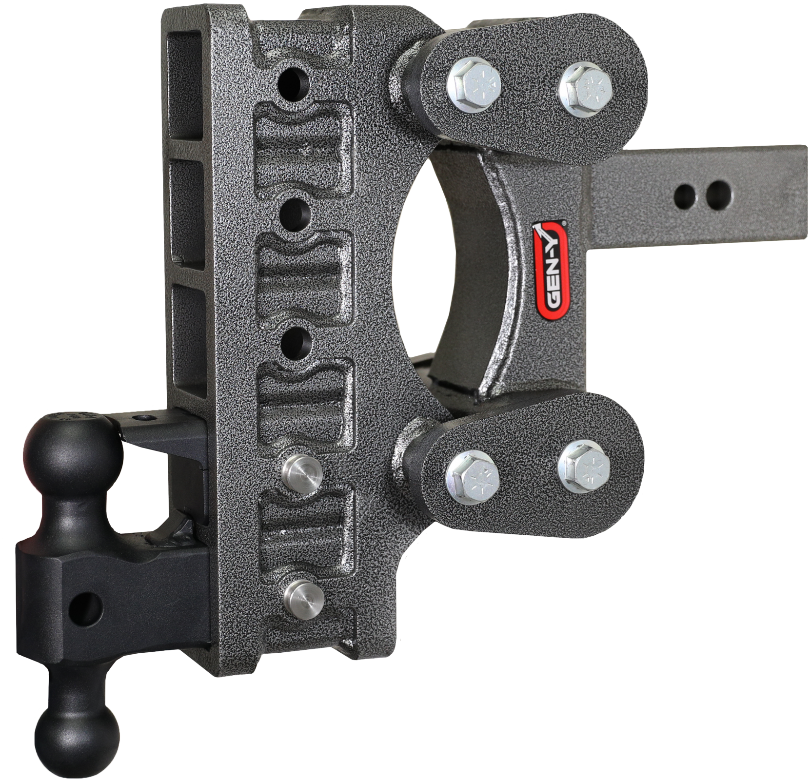 The Boss Torsion Flex 2.5 Inch Shank 9 Inch Drop 3.5K TW 32K Hitch & GH-0161 Dual-Ball & GH-0162 Pintle Lock Gen Y Hitch