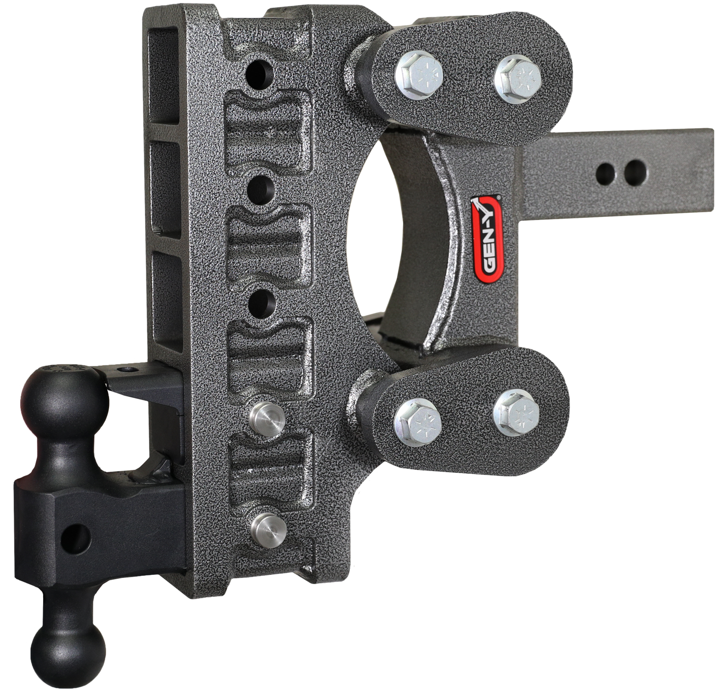 The Boss Torsion Flex 2.5 Inch Shank 9 Inch Drop 3.5K TW 32K Hitch & GH-0161 Dual-Ball & GH-0162 Pintle Lock Gen Y Hitch
