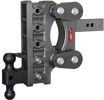 The Boss Torsion Flex 2.5 Inch Shank 9 Inch Drop 3.5K TW 32K Hitch & GH-0161 Dual-Ball & GH-0162 Pintle Lock Gen Y Hitch