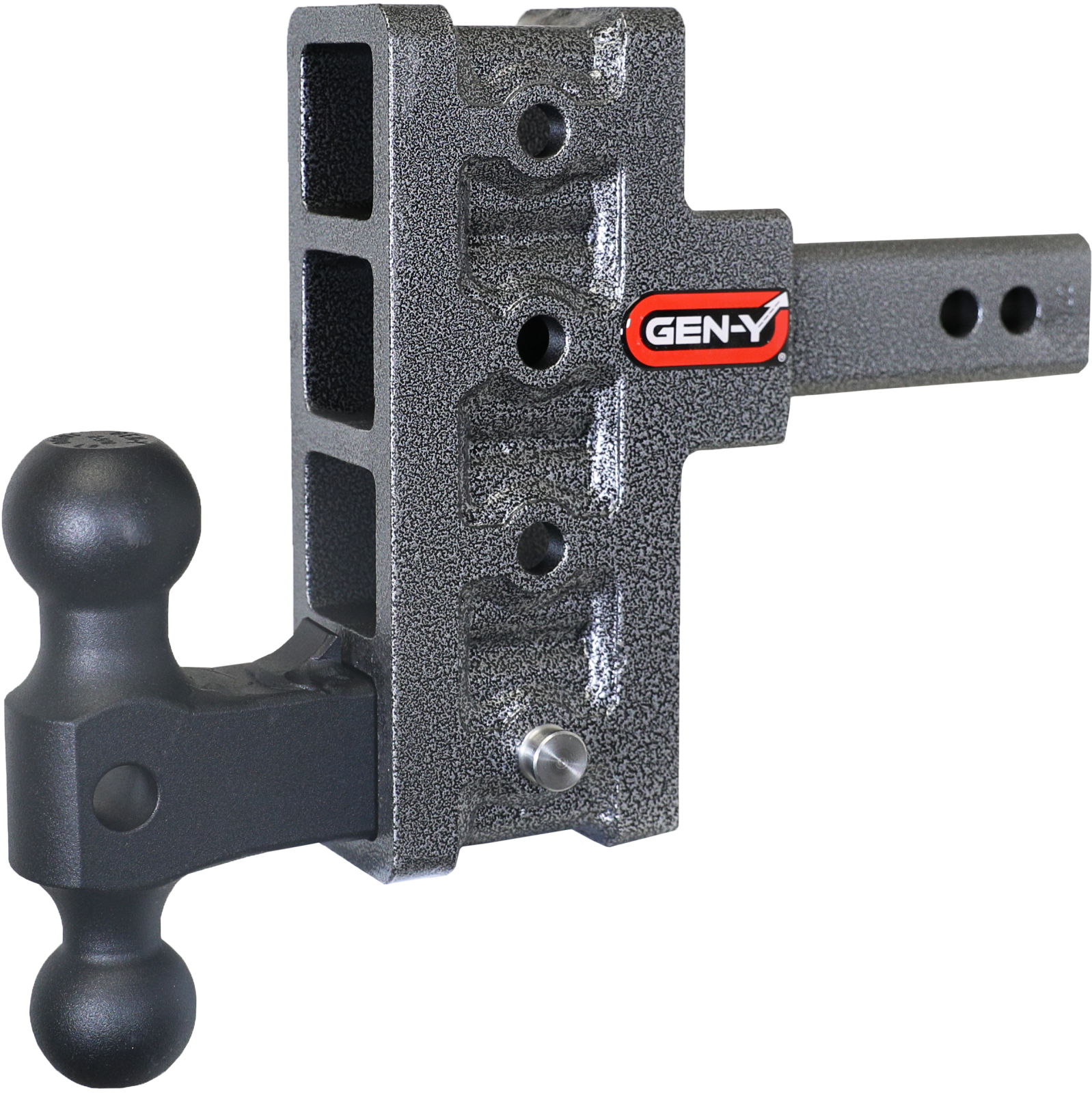 Mega Duty 2 Inch Offset Shank 2.5 Rise, 5 Inch Drop 2K TW 16K Hitch & GH-051 Dual-Ball Gen Y Hitch
