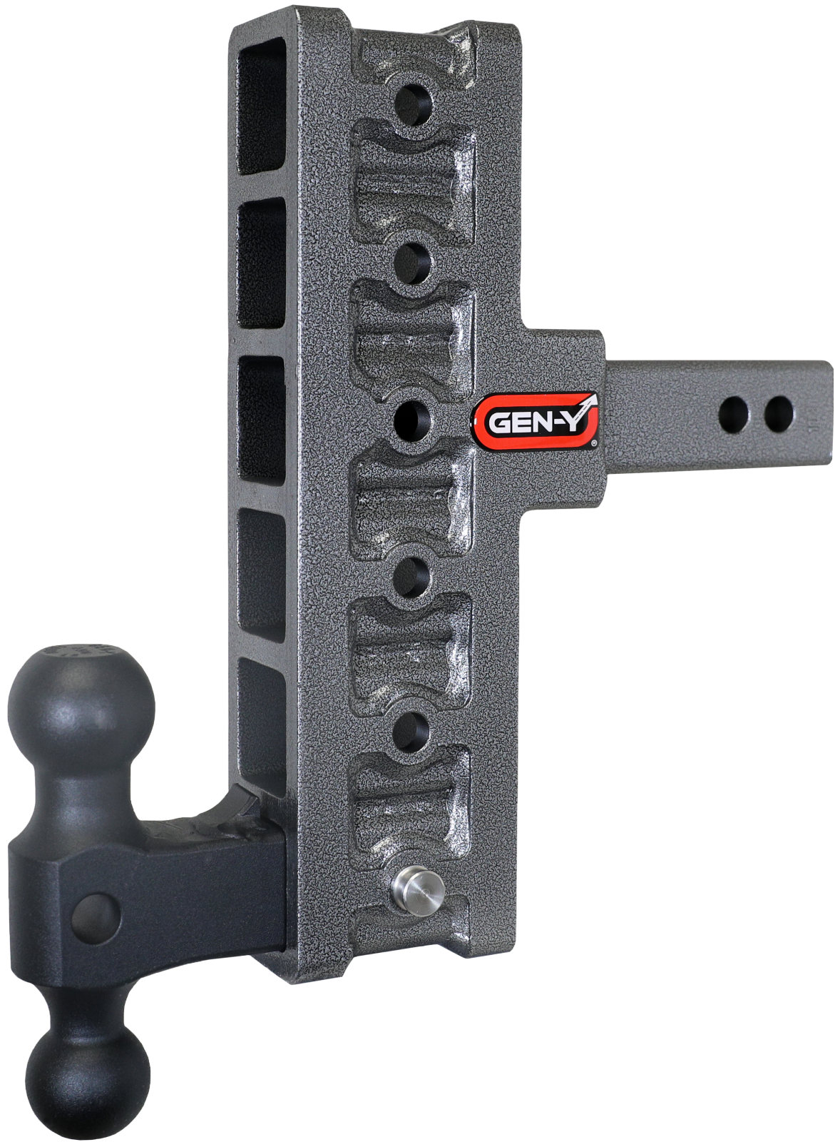 Mega Duty 2 Inch Offset Shank 5 Inch Rise, 7.5 Inch Drop 2K TW 16K Hitch & GH-051 Dual-Ball Gen Y Hitch