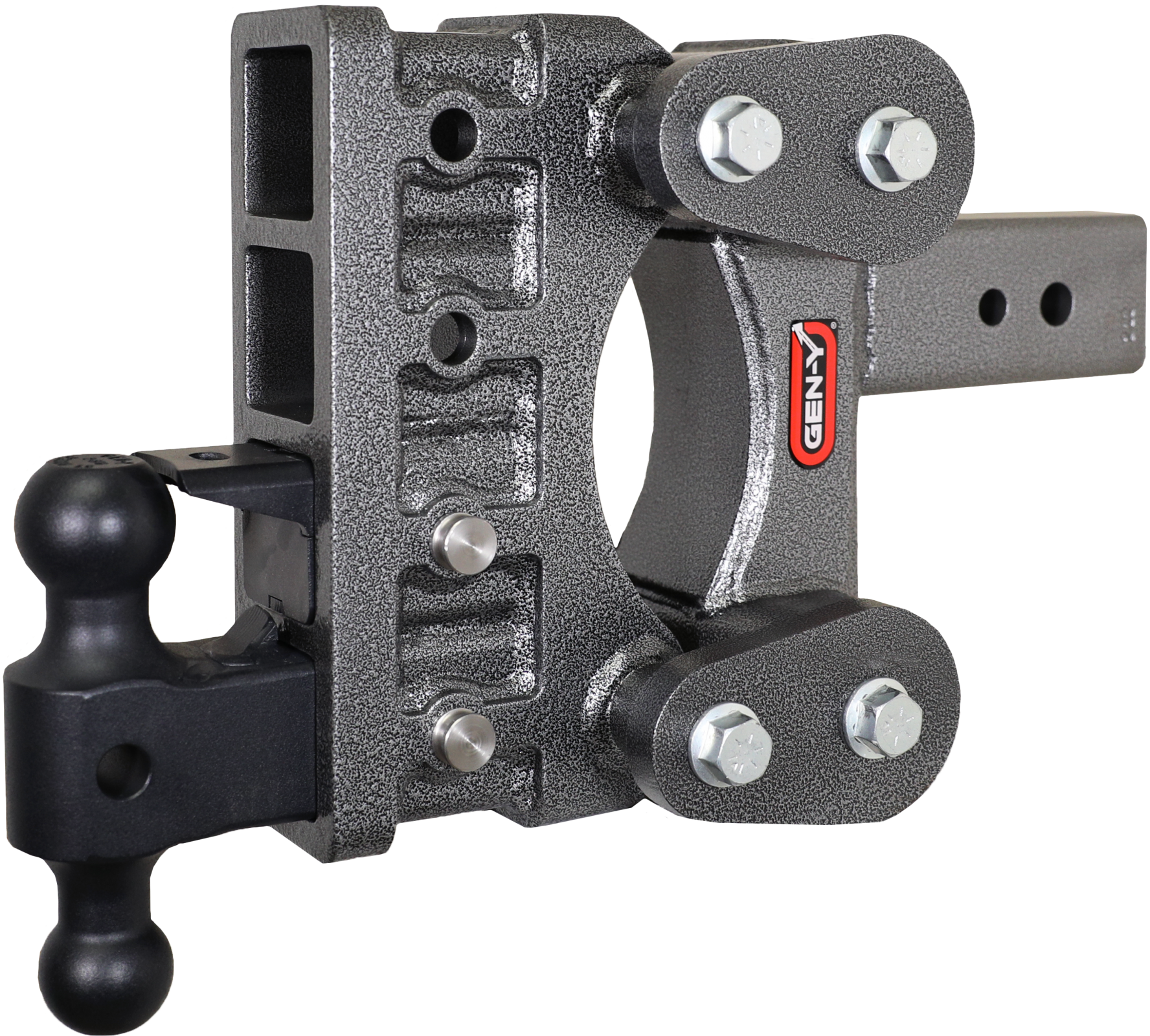 The Boss Torsion Flex 3 Inch Shank 6 Inch Drop 3.5K TW 32K Hitch & GH-0161 Dual-Ball & GH-0162 Pintle Lock Gen Y Hitch