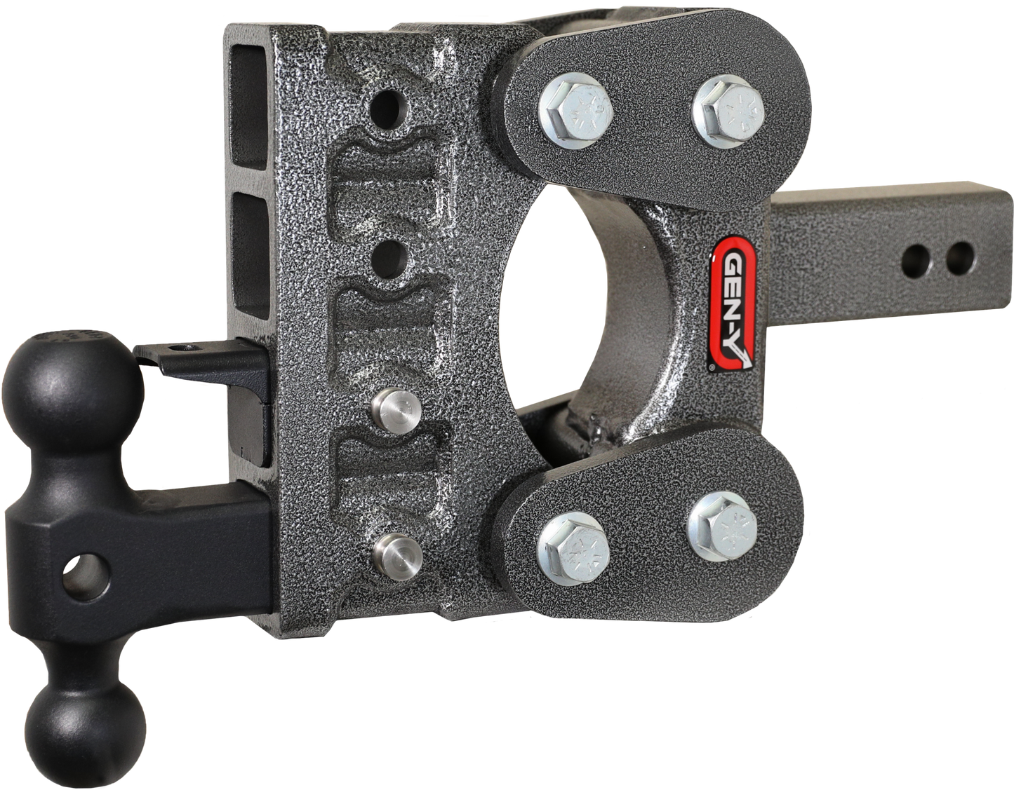 The Boss Torsion Flex 2.5 Inch Shank 5 Inch Drop 1.1K TW 10K Hitch & GH-031 Dual-Ball & GH-032 Pintle Lock Gen Y Hitch