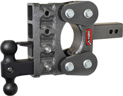 The Boss Torsion Flex 2.5 Inch Shank 5 Inch Drop 1.1K TW 10K Hitch & GH-031 Dual-Ball & GH-032 Pintle Lock Gen Y Hitch
