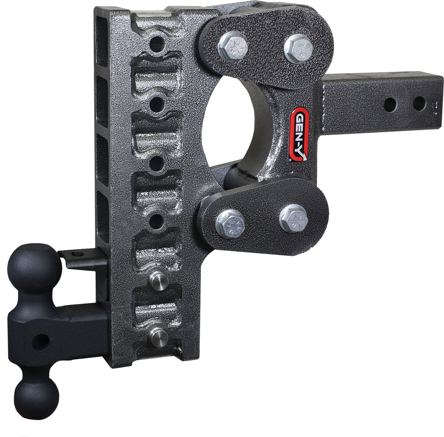 The Boss Torsion Flex 2.5 Inch Shank 10 Inch Drop 1.1K TW 10K Hitch & GH-031 Dual-Ball & GH-032 Pintle Lock Gen Y Hitch