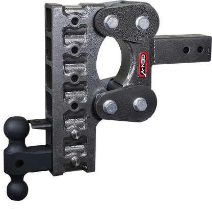 The Boss Torsion Flex 2.5 Inch Shank 10 Inch Drop 1.1K TW 10K Hitch & GH-031 Dual-Ball & GH-032 Pintle Lock Gen Y Hitch