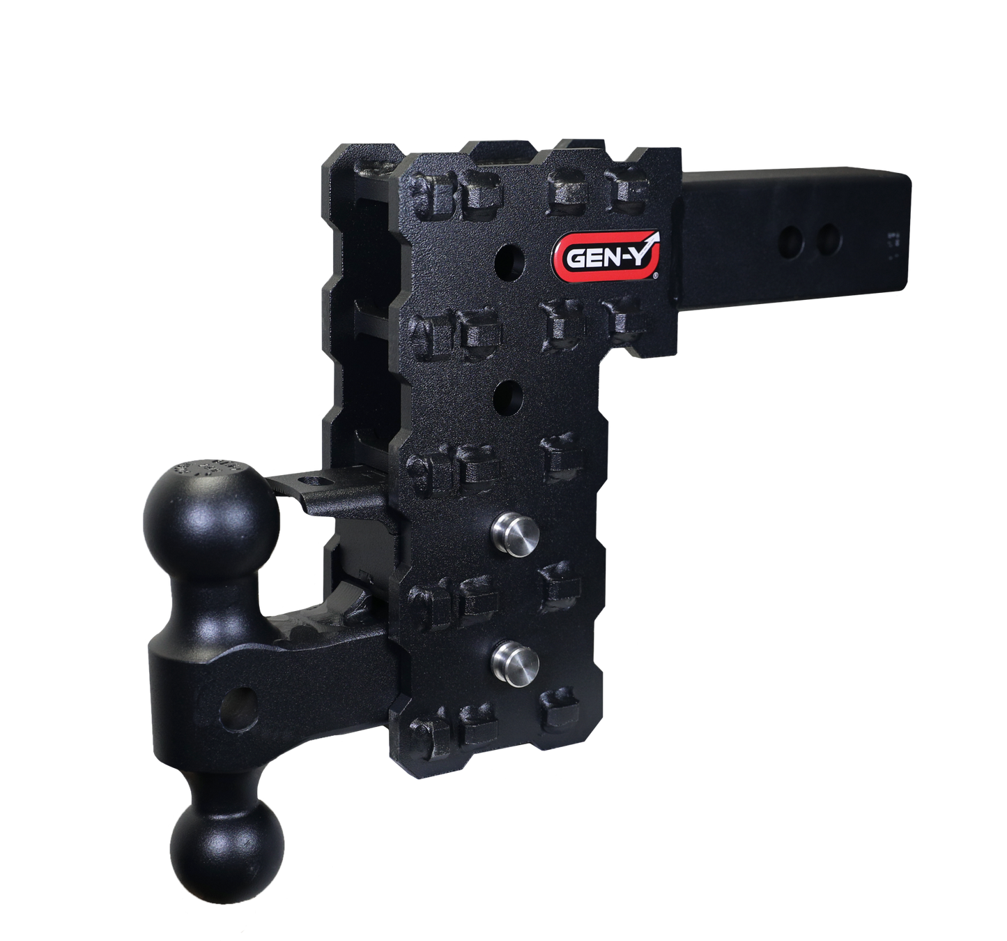 Phantom 2.5 Inch Solid Shank 7.5 Inch Drop 1.6K TW 16K Hitch & GH-051 Dual-Ball & GH-032 Pintle Lock Gen Y Hitch