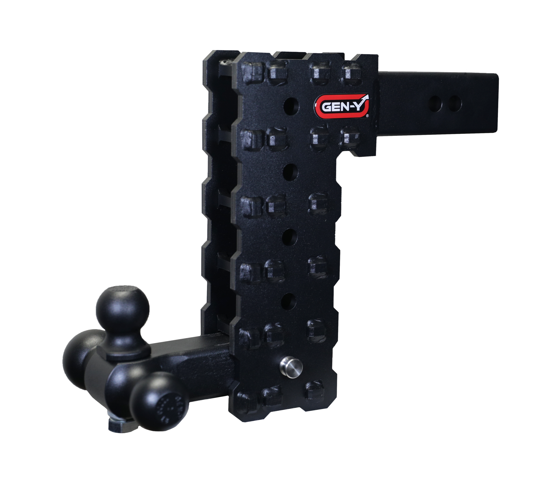 Phantom X 2.5 Inch Solid Shank 10 Inch Drop 1.6K TW 16K Hitch & GH-052 Tri-Ball Mount Gen Y Hitch