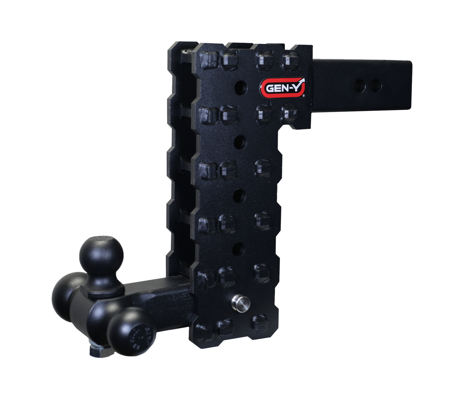 Phantom X 2.5 Inch Solid Shank 10 Inch Drop 1.6K TW 16K Hitch & GH-052 Tri-Ball Mount Gen Y Hitch