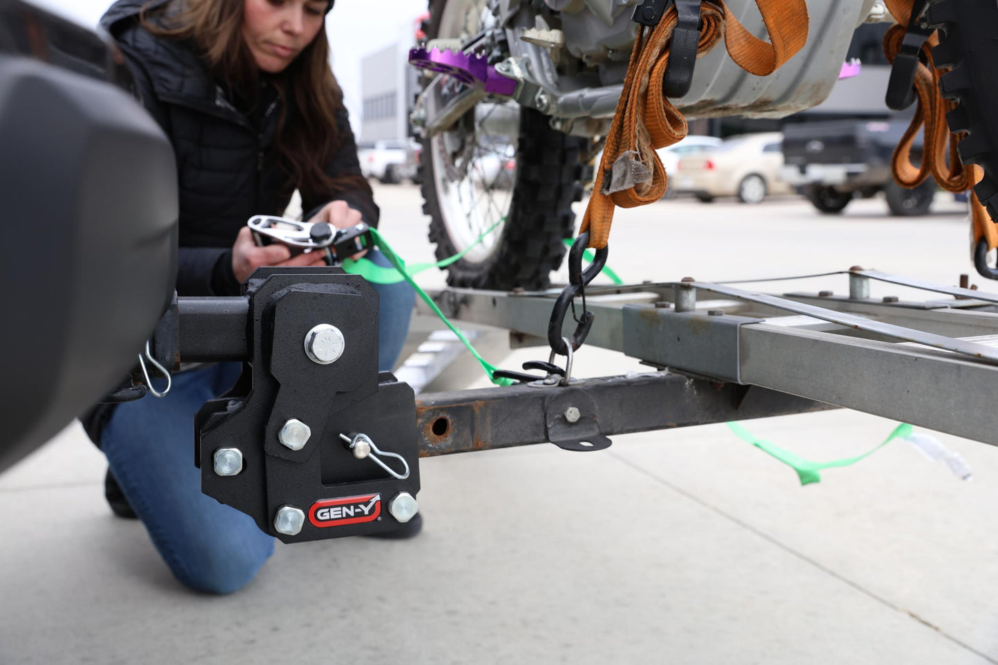 Voyager Hitch Only 5.75 Inch Tubes 7K Overall Towing Capacity 1000 LB Towing Tongue Weight Capacity 500 LB Cargo Tongue Weight Capacity at 24 Inch From Pin C/L to Cargo C/L Gen Y Hitch