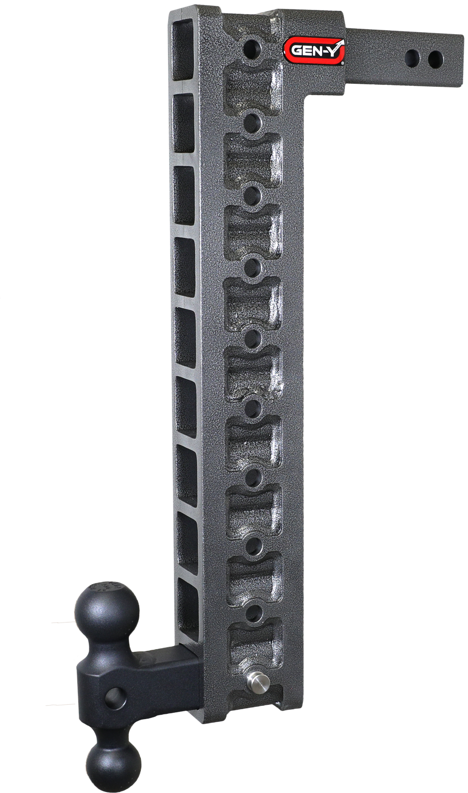 Mega Duty 2 Inch Shank 22.5 Inch Drop 1.5K TW 10K Hitch & GH-031 Dual-Ball & GH-0100 Stabilizer Kit Gen Y Hitch