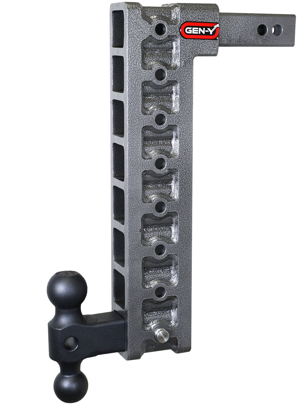 Mega Duty 2 Inch Shank 17.5 Inch Drop 1.5K TW 10K Hitch & GH-031 Dual-Ball & GH-0100 Stabilizer Kit Gen Y Hitch
