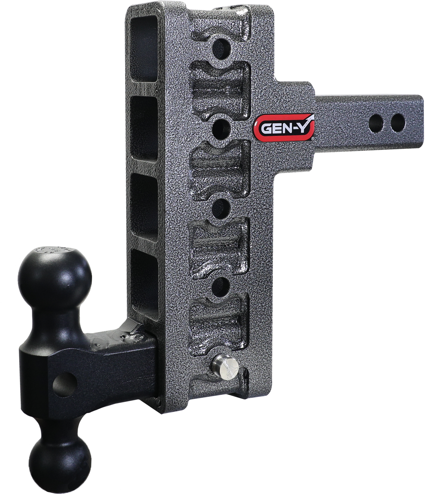Mega Duty 2 Inch Offset Shank 2.5 Inch Rise 7.5 Inch Drop 2K TW 10K Hitch & GH-031 Dual-Ball Gen Y Hitch
