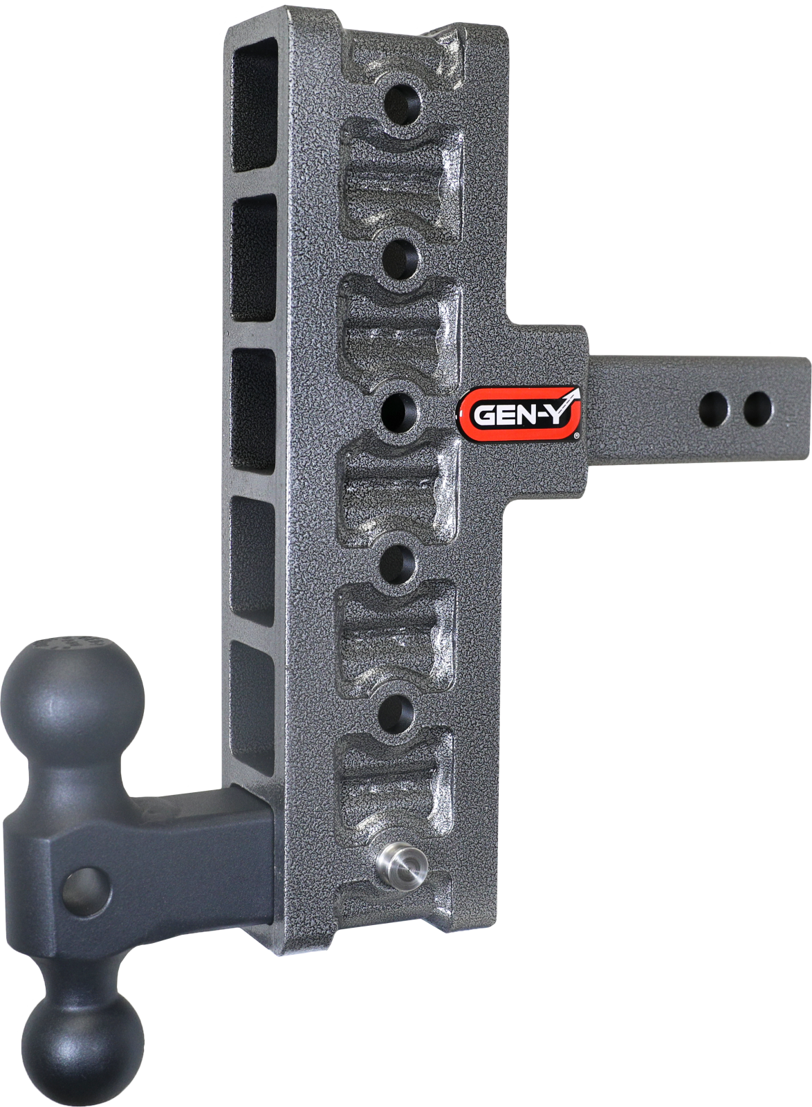 Mega Duty 2 Inch Offset Shank 5 Inch Rise,7.5 Inch Drop 1.5K TW 10K Hitch & GH-031 Dual-Ball Gen Y Hitch