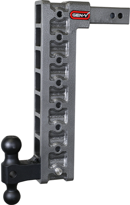 Mega Duty 2 Inch Shank 17.5 Inch Drop 2K TW 16K Hitch & GH-051 Dual-Ball & GH-0100 Stabilizer Kit Gen Y Hitch