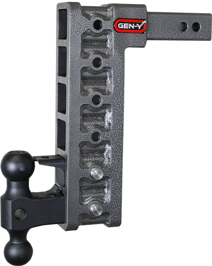 Mega Duty 2 Inch Shank 12.5 Inch Drop 2K TW 16K Hitch & GH-051 Dual-Ball & GH-032 Pintle Lock (Stabilizer Kit Recommended:GH-0100) Gen Y Hitch