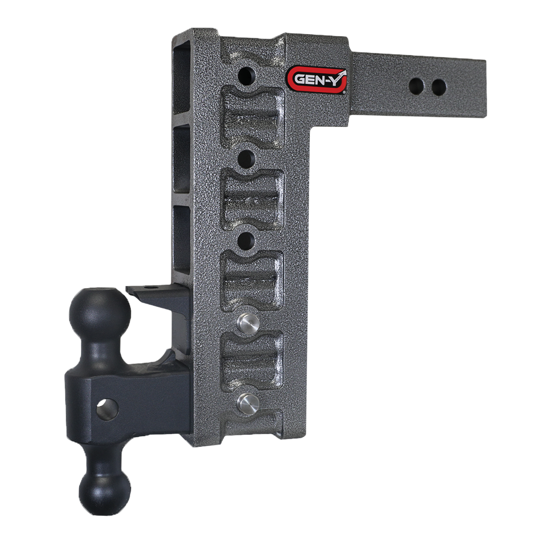 Mega Duty 2.5 Inch Shank 12 Inch Drop 3K TW 21K Hitch & GH-061 Dual-Ball & GH-062 Pintle Lock Gen Y Hitch