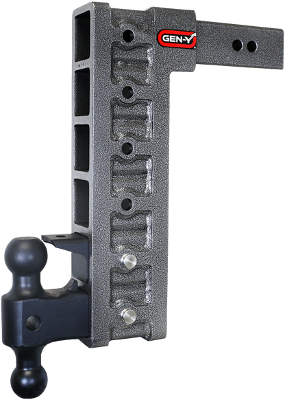 Mega Duty 2.5 Inch Shank 15 Inch Drop 3K TW 21K Hitch & GH-061 Dual-Ball & GH-062 Pintle Lock & GH-0101 Stabilizer Kit Gen Y Hitch