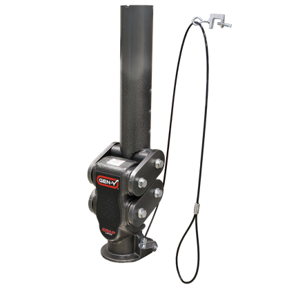 Spartan Torsion Flex Snap Latch 2.5 Inch Offset 4 Inch Round Tube Gooseneck 2 5/16 Inch Coupler Standard Height 4.5K TW 25K Towing Includes GH-098 Pin & Pull Rod Gen Y Hitch