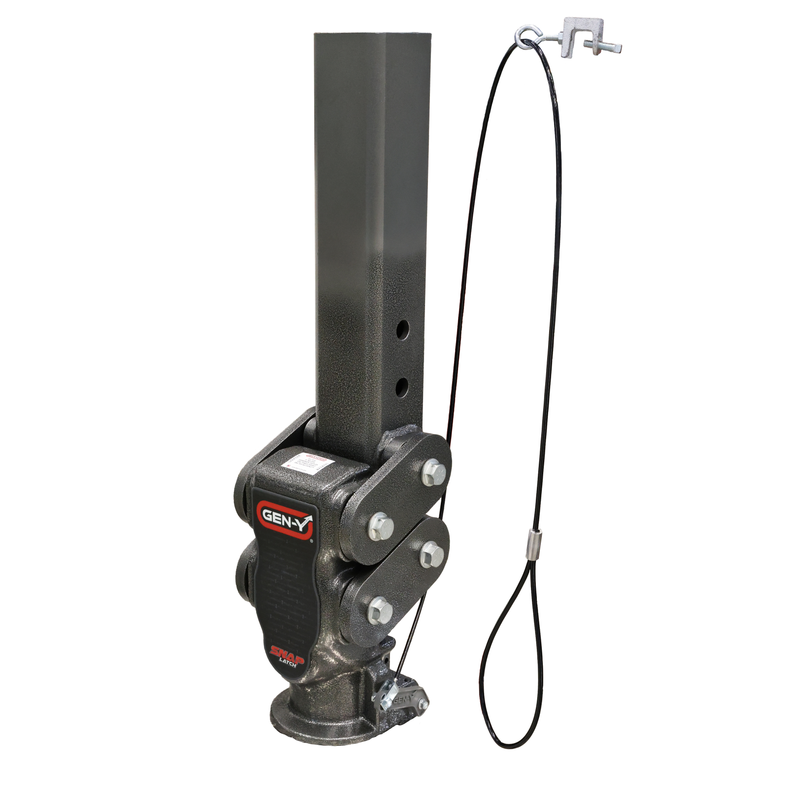 Spartan Torsion Flex Snap Latch 2.5 Inch Offset 4 Inch Square Tube GN 2 5/16 Inch Coupler 4.5K TW 25K Towing Includes GH-098 Pin & Pull Rod Gen Y Hitch