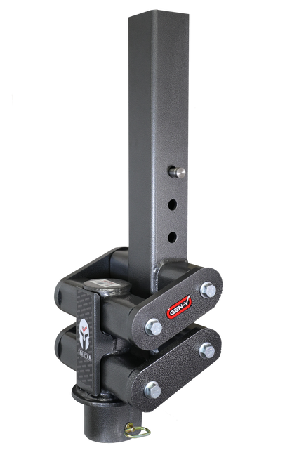 Spartan Torsion Flex Manual Latch 5 Inch Offset 4 Inch Square Tube Gooseneck 3 Inch Coupler Standard Height 7K TW 40K Towing Gen Y Hitch