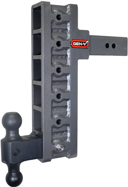 Mega Duty 2.5 Inch Offset Shank 3 Inch Rise, 12 Inch Drop 3K TW 21K Hitch & GH-061 Dual-Ball Gen Y Hitch