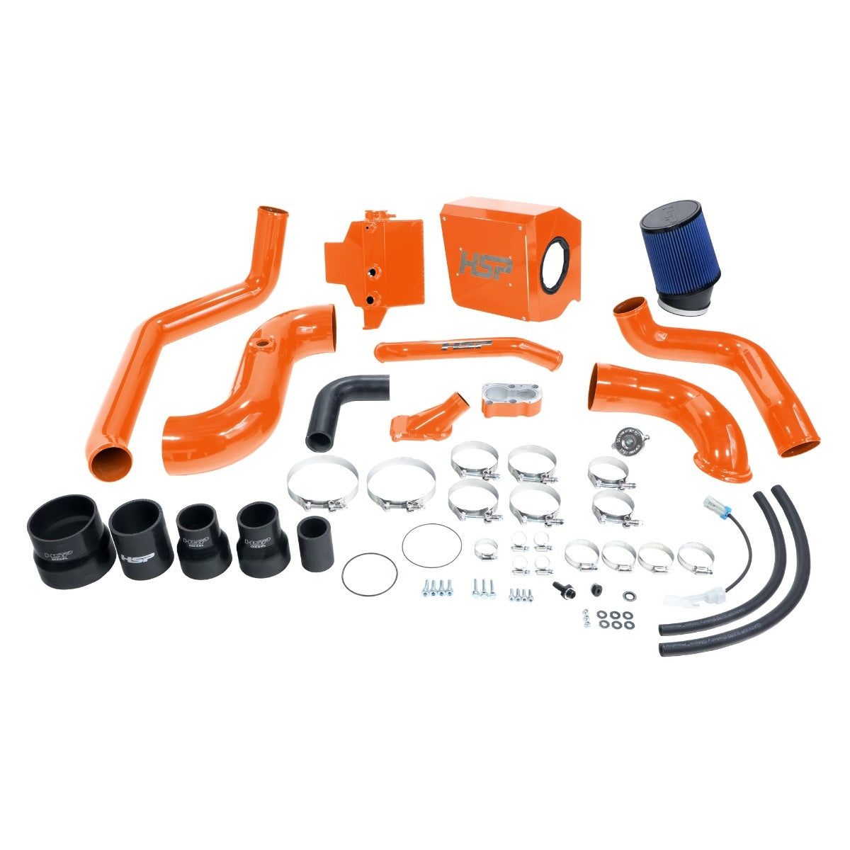Deluxe No Bridge/Cold Side Bundle Kit For 2004.5-2005 Chevrolet/GMC-M&M Orange HSP Diesel