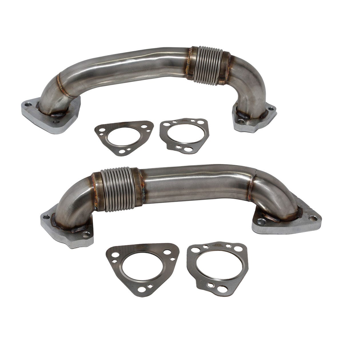 2in Replacement Passenger And Driver Side Up-Pipe For 2017-2026 Silverado/Sierra 2500/3500 HD L5P Duramax Raw HSP Diesel