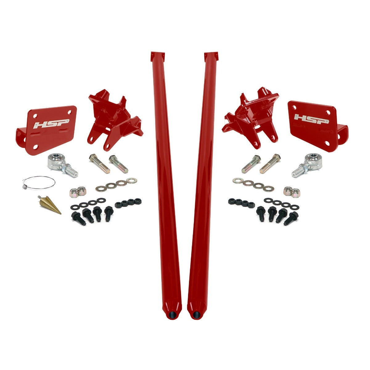 Traction Bars For 2011-2017 Ford Powerstroke 6.7L F350 DRW (ECLB,CCSB)-Flag Red HSP Diesel