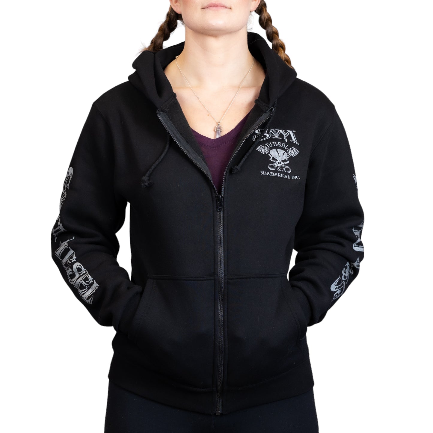 S&M Diesel Zip-up logo hoodie- 8 color options avail