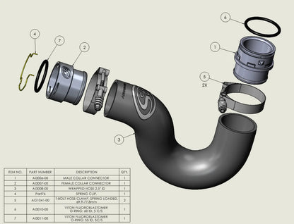 Cold Side Intercooler Pipe for 2019-2022 Mercedes Sprinter 3.0L Diesel
