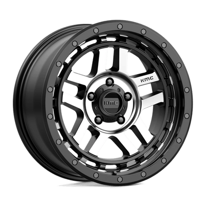 KM540 18X8.5 5X5.0 S-BLK MACH 00MM