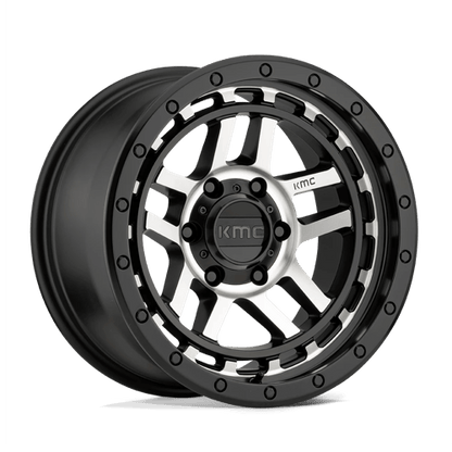 KM540 17X9 5X5.0 S-BLK MACH -12MM