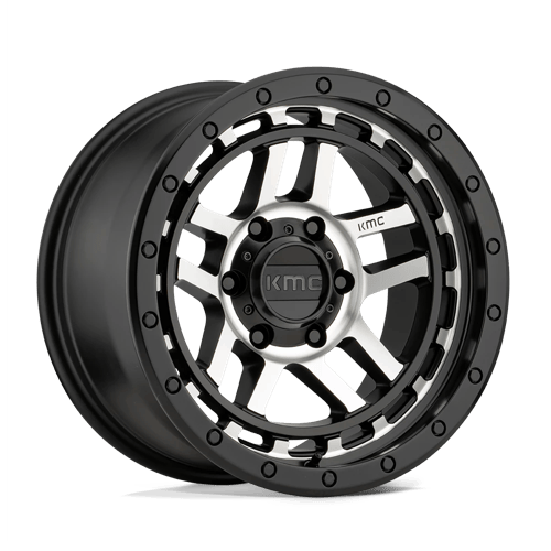 KM540 17X9 6X5.5 S-BLK MACH -02MM