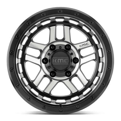 KM540 17X9 5X5.0 S-BLK MACH -12MM
