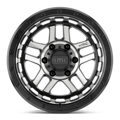 KM540 17X9 6X5.5 S-BLK MACH -02MM