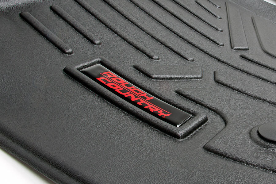 Heavy Duty Floor Mats Front/Rear-15-Up Ford F-150 SuperCrew Cab Rough Country