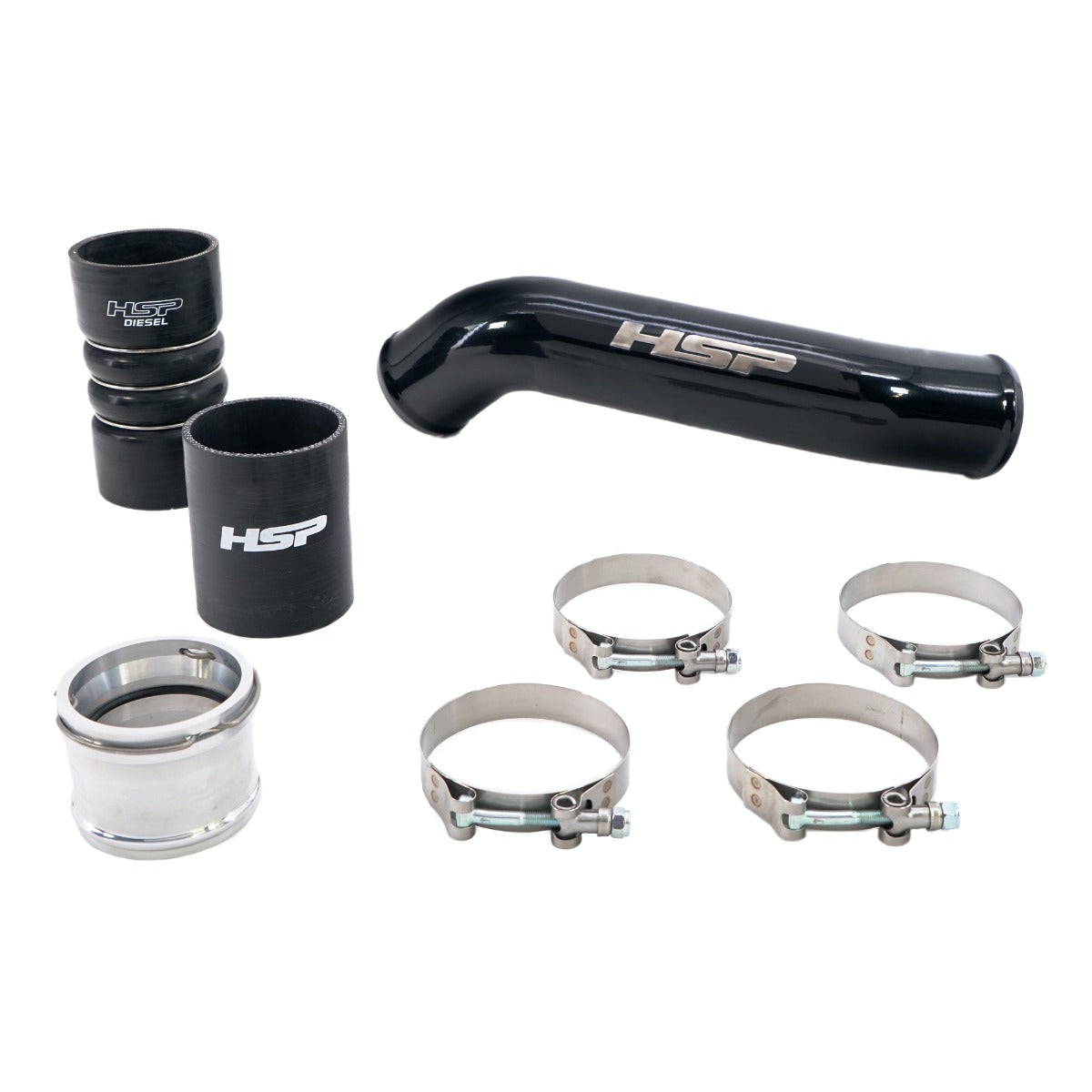 HSP Replacement Hot Side Tube For 2011-2022 Ford Powerstroke F250/350 6.7 Liter-Ink Black