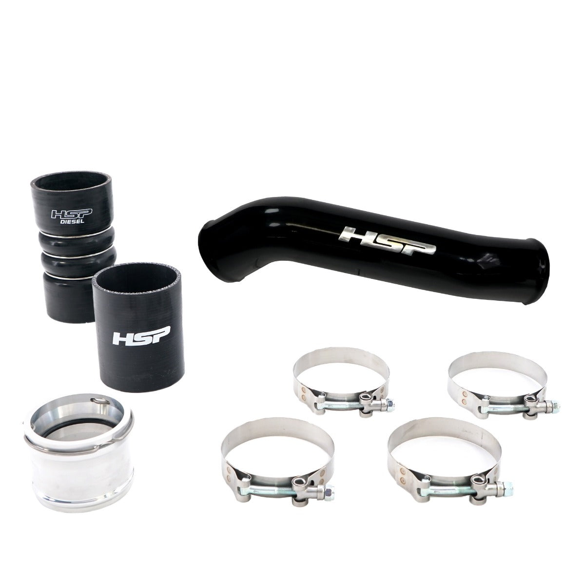 HSP Replacement Hot Side Tube For 2011-2022 Ford Powerstroke F250/350 6.7 Liter-Silk Stain Black