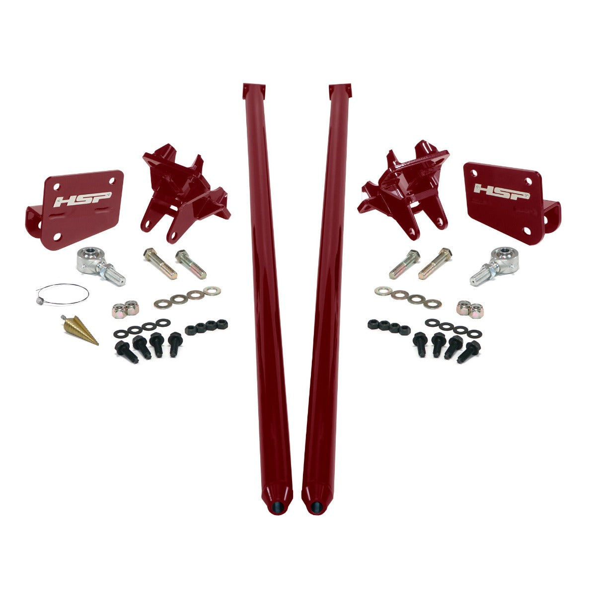HSP Traction Bars For 2011-2017 Ford Powerstroke 6.7 Liter F350 DRW Crew Cab Long Bed-Illusion Cherry