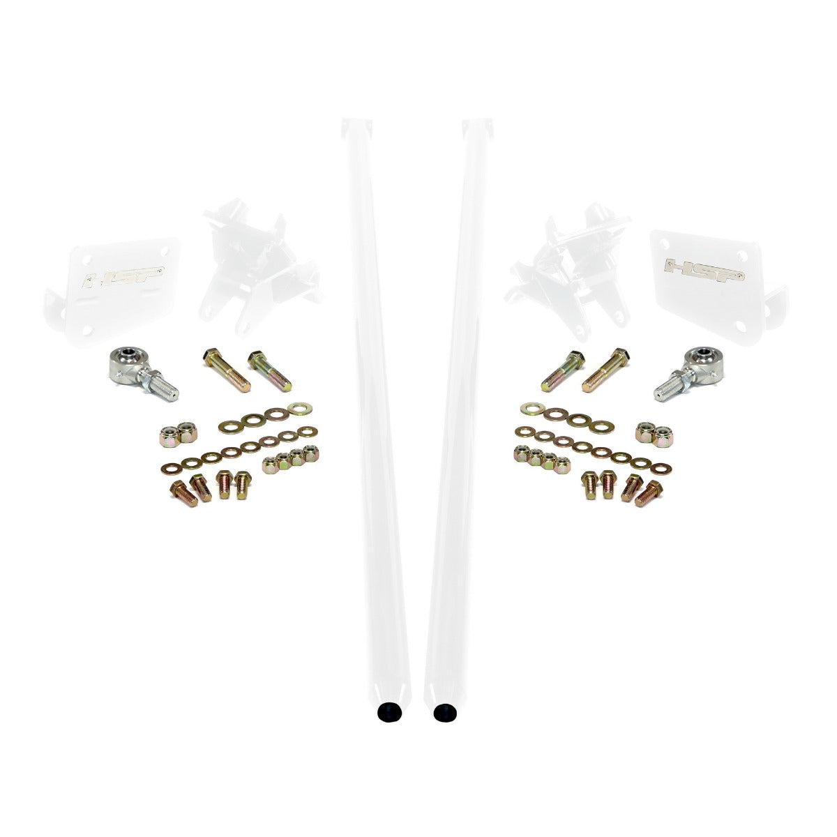 HSP Traction Bars For 2017.5-2022 Ford Powerstroke 6.7 Liter F250 Crew Cab Long Bed-Polar White