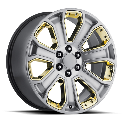 PR162 22X9 6X5.5 SLV W/ CHR ACC 24MM