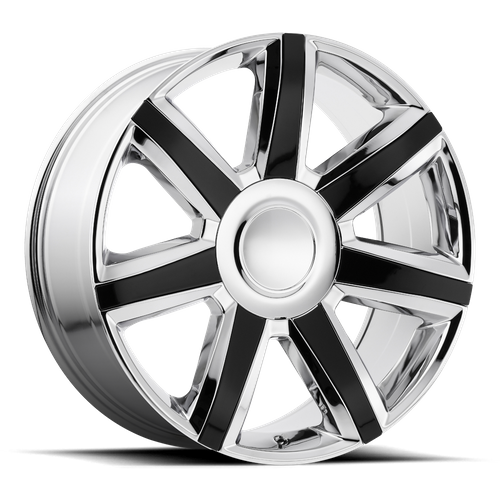 PR164CG 22X9 6X5.5 78.1 CHR BLK-ACC 24MM